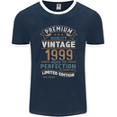 Premium Vintage 24th Birthday 1999 Mens Ringer T-Shirt FotL Navy Blue/White