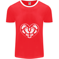 Baby Heart New Baby Pregnancy Pregnant Mens Ringer T-Shirt FotL Red/White