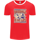 Baseball is My Life Mens Ringer T-Shirt FotL Red/White