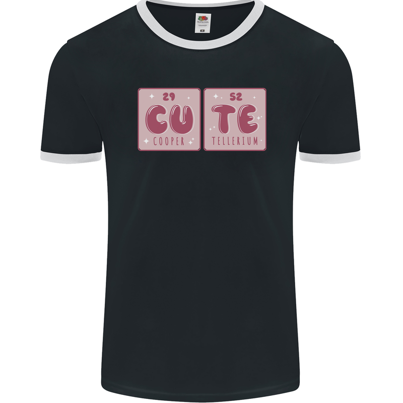 Cute Funny Periodic Table Mens Ringer T-Shirt FotL Black/White
