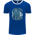 Photography Funny Fisheye Lens Photographer Mens Ringer T-Shirt FotL Royal Blue/White