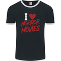 I Love Horror Movies Mens Ringer T-Shirt FotL Black/White