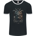 Oni Mask Demon Skull Hannya 1 Mens Ringer T-Shirt FotL Black/White