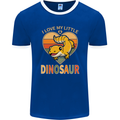 I Love My Little Dragon Bearded Dragon Mens Ringer T-Shirt FotL Royal Blue/White