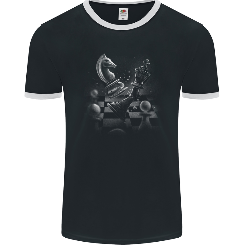 Chess Wars Mens Ringer T-Shirt FotL Black/White