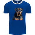 Polygon Rottweiler Dog Mens Ringer T-Shirt FotL Royal Blue/White