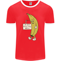 I'm Not Peeling Well Funny Ill Banana Mens Ringer T-Shirt FotL Red/White