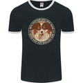 Funny Dog Hair Mens Ringer T-Shirt FotL Black/White