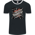 Anti Valentines Club Heart Singles Day Mens Ringer T-Shirt FotL Black/White