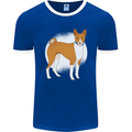 A Basenji Dog Mens Ringer T-Shirt FotL Royal Blue/White