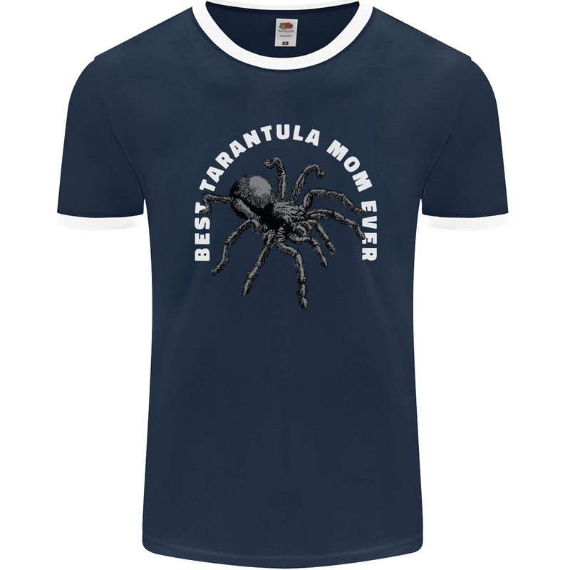 Tarantula Mom Funny Spider Mens Ringer T-Shirt FotL Navy Blue/White