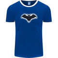 A Glowing Bat Vampires Halloween Mens Ringer T-Shirt FotL Royal Blue/White