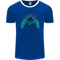 Alligator Snapping Turtle Mens Ringer T-Shirt FotL Royal Blue/White