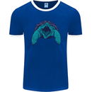 Alligator Snapping Turtle Mens Ringer T-Shirt FotL Royal Blue/White
