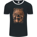 Bondage Skull Mens Ringer T-Shirt FotL Black/White