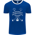 Ouija Board Voodoo Dark Black Magic Mens Ringer T-Shirt FotL Royal Blue/White