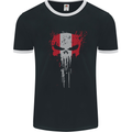 Austria Skull Gym Training Bodybuilding Mens Ringer T-Shirt FotL Black/White