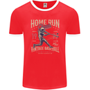 Home Run Vintage Baseball Player Mens Ringer T-Shirt FotL Red/White