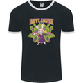 Trippy Easter Magic Mushrooms LSD Mens Ringer T-Shirt FotL Black/White