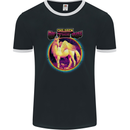 Children of the 90s Retro Unicorn Mens Ringer T-Shirt FotL Black/White