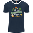 St Patricks Day Let the Shenanigans Begin Mens Ringer T-Shirt FotL Navy Blue/White