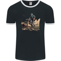 Dirty Race Motocross MotoX Dirt Bike Mens Ringer T-Shirt FotL Black/White