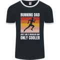 Running Dad Cross Country Marathon Runner Mens Ringer T-Shirt FotL Black/White