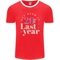 Funny 30th Birthday 29 is So Last Year Mens Ringer T-Shirt FotL Red/White