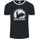 Lawn Ranger Funny Gardening Gardener Mens Ringer T-Shirt FotL Black/White