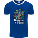 Dungeons & Ferrets Role Play Games RPG Mens Ringer T-Shirt FotL Royal Blue/White