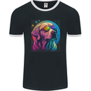 A Cool Golden Retriever With Glasses Dog Mens Ringer T-Shirt FotL Black/White