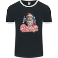 Santa Believe in the Magic Christmas Xmas Mens Ringer T-Shirt FotL Black/White