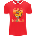 I Love My Little Dragon Bearded Dragon Mens Ringer T-Shirt FotL Red/White