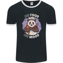 Good Food Good Mood Funny Panda Chef BBQ Mens Ringer T-Shirt FotL Black/White