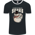 Christmas Sucks Bah Humbug Snowman Xmas Mens Ringer T-Shirt FotL Black/White