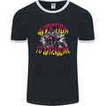 Quad Biking Adrenaline ATV Biker Off Road Mens Ringer T-Shirt FotL Black/White