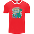 Grandma-saurus Funny Dinosaur Grandkids Mens Ringer T-Shirt FotL Red/White