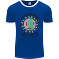 Rave Around the World Dance Music Acid Raver Mens Ringer T-Shirt Royal Blue/White