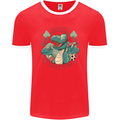 Motherhood Funny Dinosaur Mothers Day Mens Ringer T-Shirt FotL Red/White