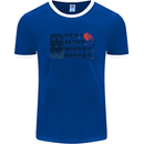 Eat Sleep Hockey Repeat Ice Street Mens Ringer T-Shirt Royal Blue/White