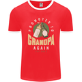 Promoted to Grandpa Est. 2023 Mens Ringer T-Shirt FotL Red/White