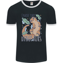 I Raise Tiny Dinosaurs Lizards Chameleon Mens Ringer T-Shirt FotL Black/White