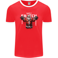 Christmas Santa Snatch Xmas Gym Training Mens Ringer T-Shirt FotL Red/White