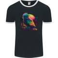 A Colourful Parrot Mens Ringer T-Shirt FotL Black/White