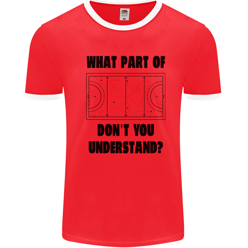 What Part of Hockey Dont You Understand Ice Mens Ringer T-Shirt Red/White