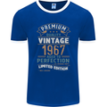 Premium Vintage 56th Birthday 1967 Mens Ringer T-Shirt FotL Royal Blue/White