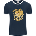 Weirdy Beardy Funny Bearded Dragon Mens Ringer T-Shirt FotL Navy Blue/White