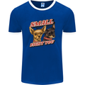 Chihuahua Small But I Will Fight You Dog Mens Ringer T-Shirt FotL Royal Blue/White