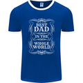 Best Dad in the Word Fathers Day Mens Ringer T-Shirt FotL Royal Blue/White