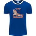 Tiny Dinosaur Funny Bearded Dragon Mens Ringer T-Shirt FotL Royal Blue/White